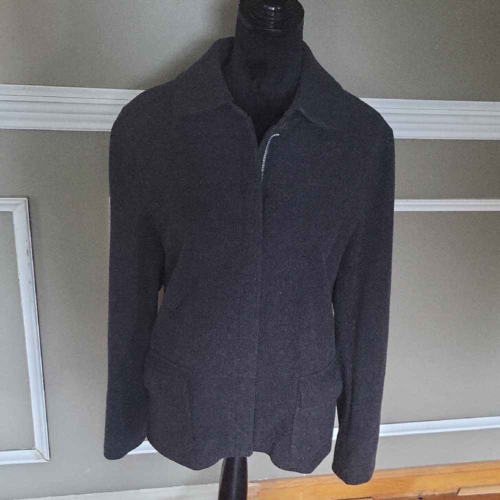 New York & Company Women's Charcoal Wool Jacket Size 4
